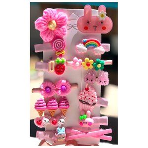 14pcs Girls Hair Clips Hairpins Barrettes Snap Kids Cute Accessories Flower